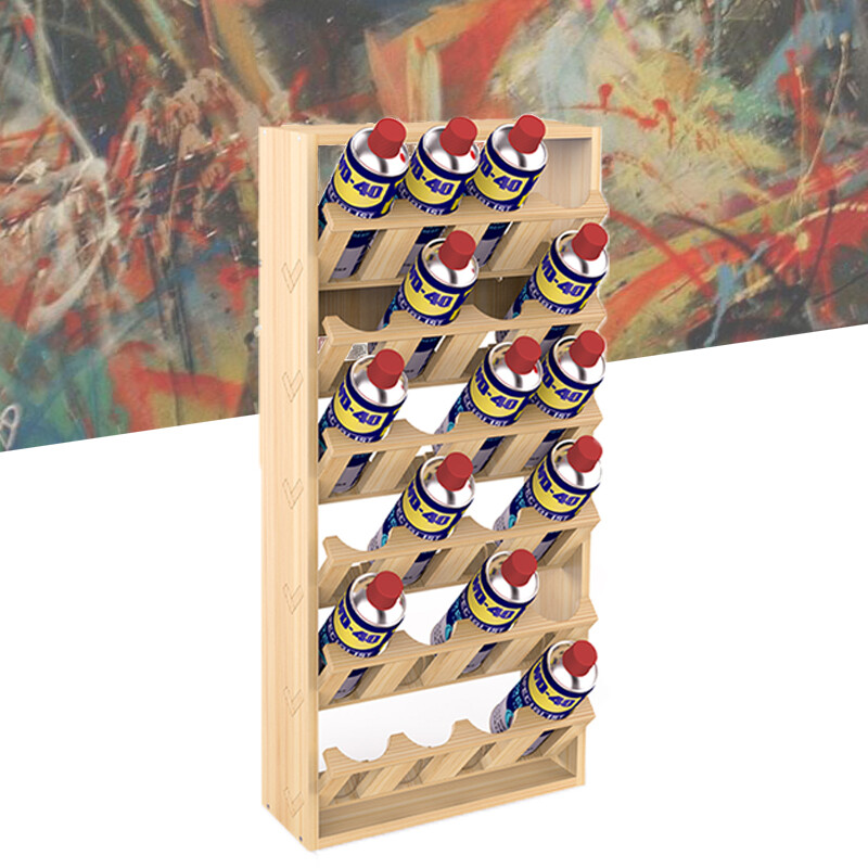 24 Can Spray Paint or Lube Can Wall Mount Storage Holder Rack