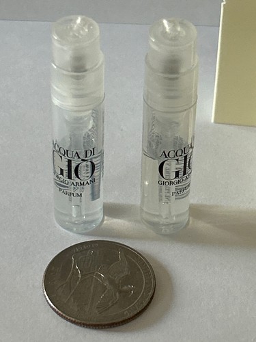 2 Giorgio Armani Aqua Di Gio Parfum Sampler Vial 1.2 ml NEW & FRESH - Picture 2 of 3