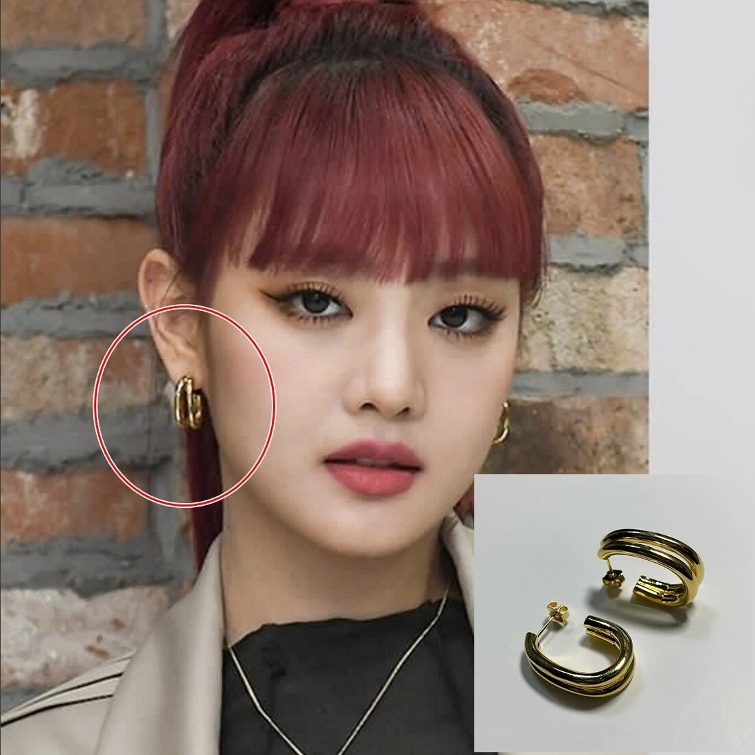 KPOP Idol BLACKPINK Jisoo Long Champagne Party Drop Earrings-Violet/Champagne  | eBay