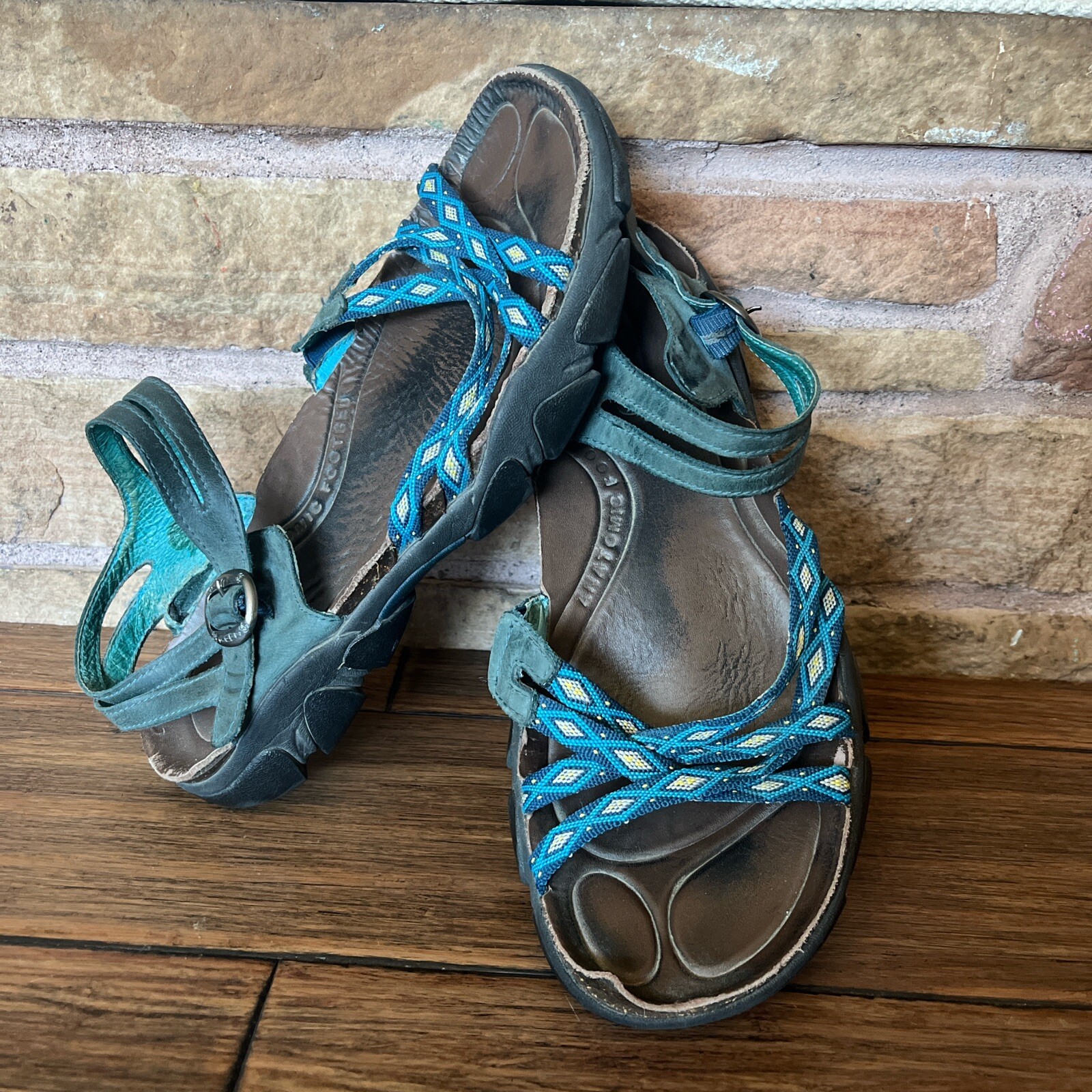 Keen Blue Suede Slingbacks Anatomic Footbed Straps Sandals Strappy US 9