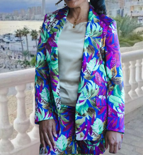 ZARA TROPICAL PRINT BLAZER sz S ZW COLLECTION Retail price $89.90 - Picture 3 of 19