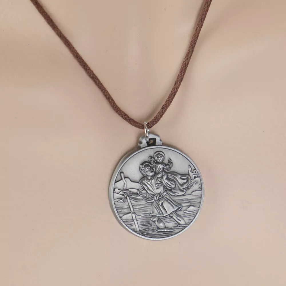 Dark st christopher medal online