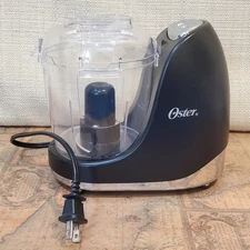 OSTER black chrome food chopper FPSTMC3321 - 3 cups, 2 speed - tested, works