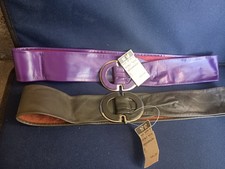 Vintage Belts Women's Purple Charcoal Gray Black 1980s