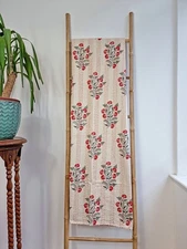 Handmade Bedspread Quilt Indian Cotton Twin Quilted Reversible Block Print