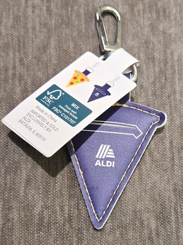 3D Printed Aldi Quarter Keychain | Shopping Cart Coin Holder | Snap-in Quarter Aldi Token - Foto 8