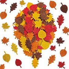Thanksgiving Crafts for Kids - Maple Leaf Glitter Foam Stickers