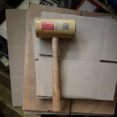Link Star 501-16 American Hickory Wood Mallet 2-1/4'' x 5'' Head Brown