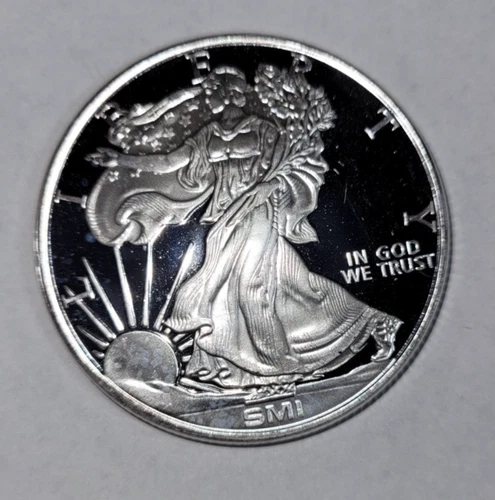 1 Ounce Silver Coin/Round SMI Walking Liberty ~ .999 Fine Silver