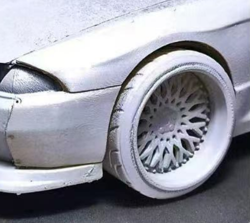 1/24 Scale, Resin 3D Printed 15 inch Radir Tri Ribb Wheels, BFGoodrich