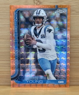 BRYCE YOUNG 2025 TOPPS CHROME ORANGE GEOMETRIC REFRACTOR /25