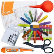 Complete Puppy Whelping Set  Thermometer  Umbilical Floss