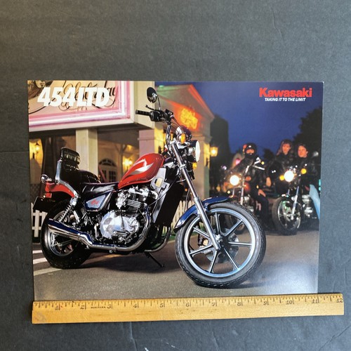VTG Kawasaki 454LTD Motorcycle 1984 1985 Full Color Glossy Sales Brochure Specs