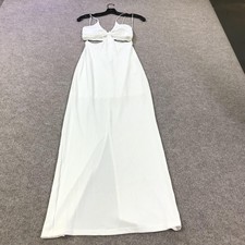 Alice + Olivia Dress Womens 2 Off White Cutout Maxi Spaghetti Strap CC11W59518