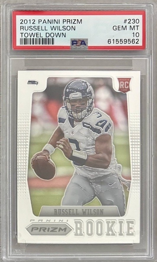 Russell Wilson Panini Prizm #230 Towel Down