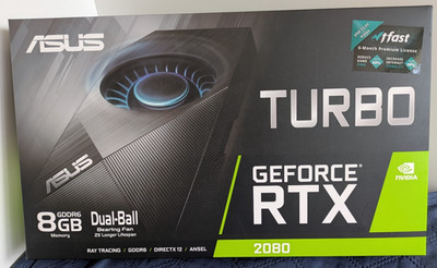ASUS Turbo GeForce RTX 2080 8GB GDDR6 +OVP +Ray Tracing +Dual-Ball Bearing Fan