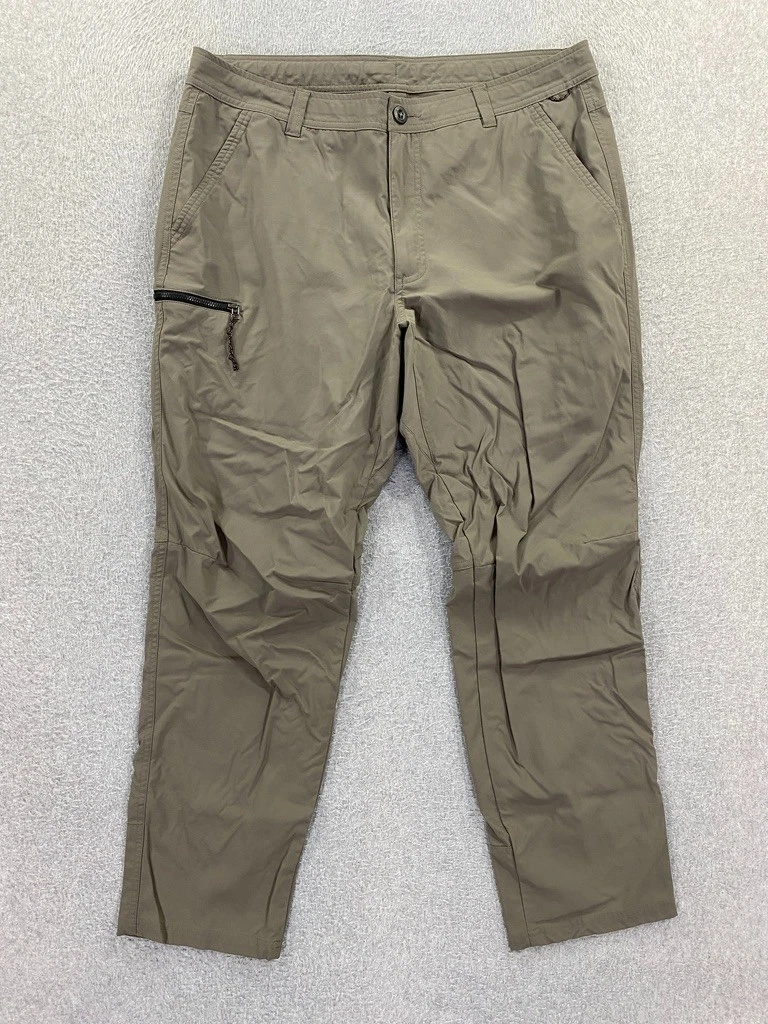 REI Trail-made Pants Mens 38x30 Green Hiking Trail Pant Outdoor Nylon Packable