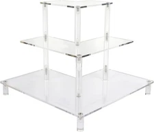 3 Tier Acrylic Display Riser, Display Stand for Amiibo Funko POP Figures, Cor...
