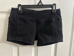 Ivy Sky By Weissman Dancewear Size LC Black Dance Shorts Girls Child Large