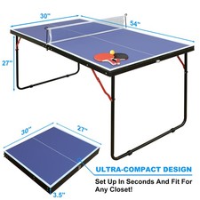Table Tennis Table Folding Portable Table Tennis Table Set