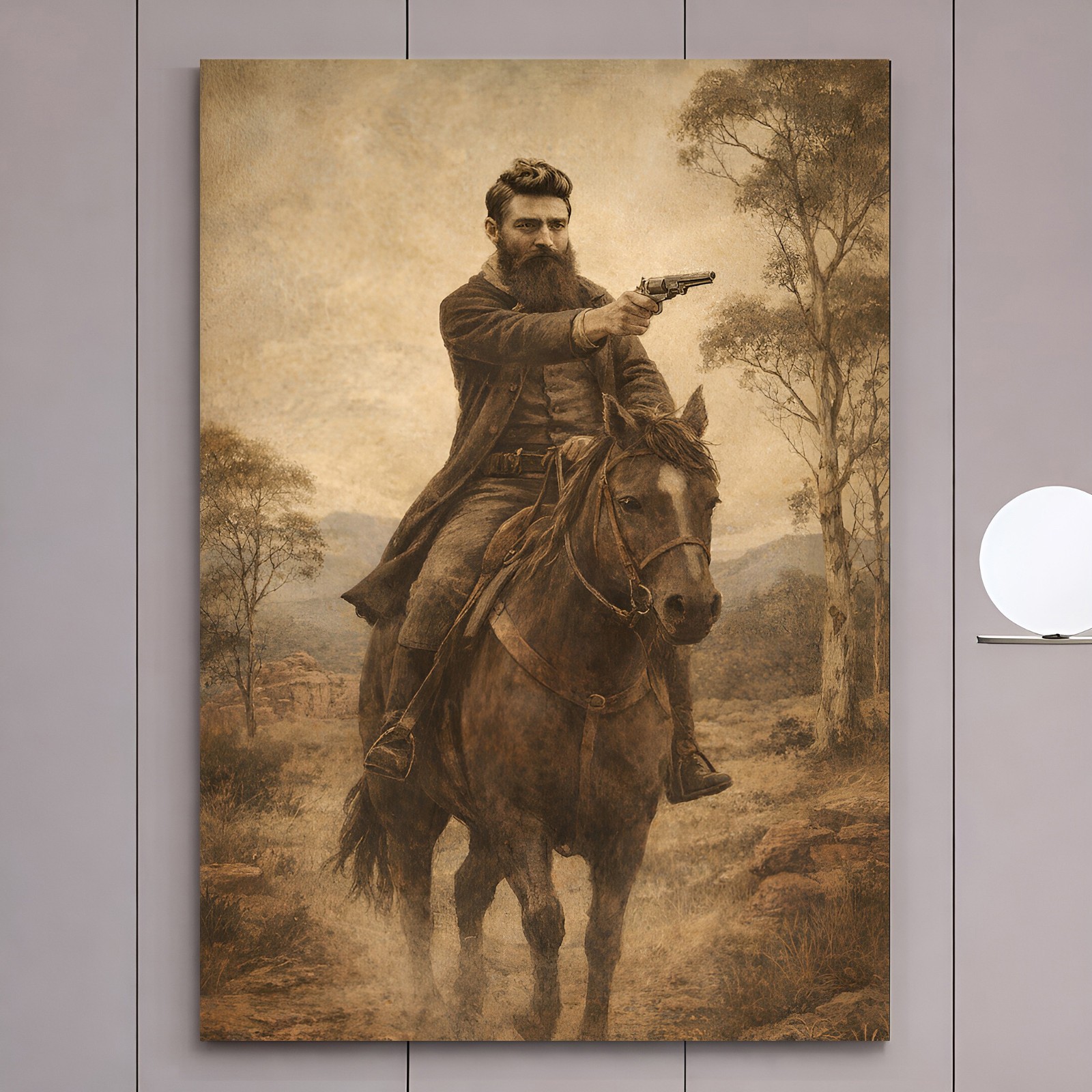 Unframed Wall Canvas Ned Kelly Australian Bushranger Painting Photo Decor Art