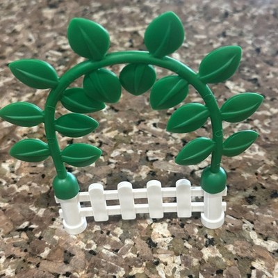 Lego Duplo PLANT VINE Replacement Piece And White Picket Fence Combo