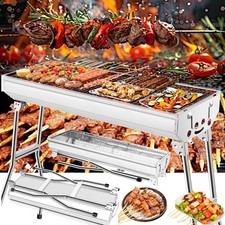 XXL Grill BBQ Holzkohlegrill Klappgrill Camping Standgrill Tragbar Edelstahl DE