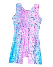 Gymnastics Leotards for Girls Shiny Tumbling 5-6 Years Pink Green Purple
