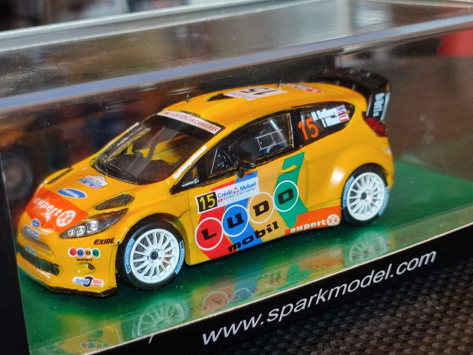 1x Spark Models FORD FIESTA Wrc H. Solberg  Rally ALSACE 2011 - 1:43 RARE - Immagine 4 di 4