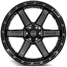 22 Black 4play Wheel Wbrushed Face Fits 2007-14 Toyota Fj Cruiser - Rvo4207