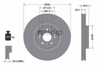 2X Pagid Bremsscheibe 54507NHC FüR Mercedes Klasse W251 V251 W164 GL X164 320