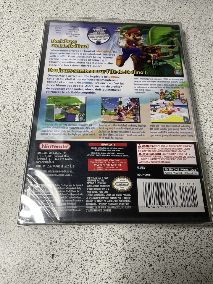 Super Mario Sunshine - Player's Choice (Nintendo GameCube, 2002) Factory Sealed - Image 3 of 4