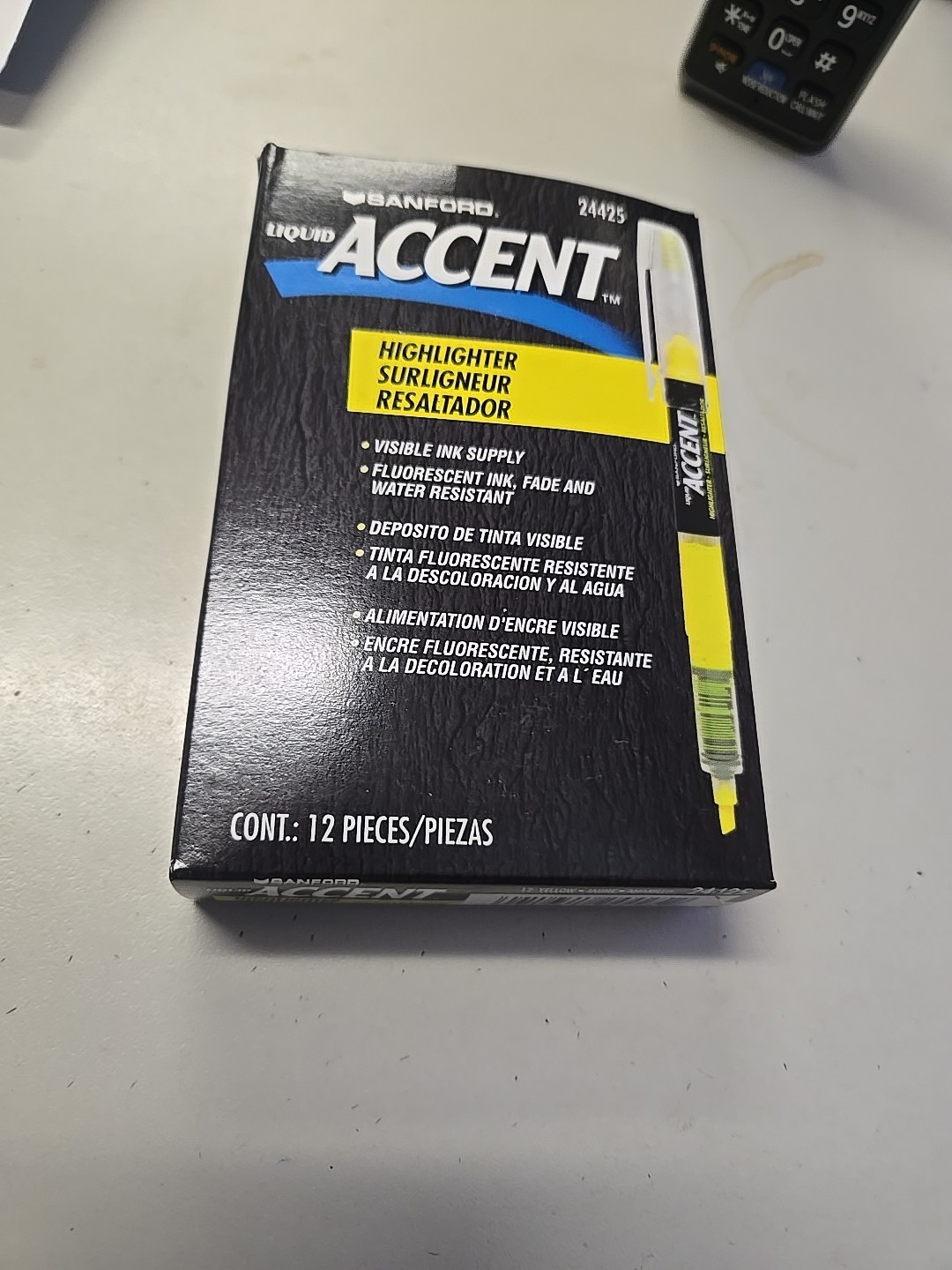 12 New Sanford Liquid YELLOW Accent pen highlighter SAN-2442