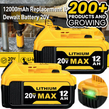 2Pack 12.0AH For DeWalt 20V 20 Volt Max XR Lithium Ion Battery DCB206-2 DCB205-2