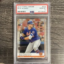 2019 Topps Chrome Baseball Pete Alonso #204 RC Psa 10
