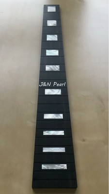 JnnPearl 1pc 24.75'' Scale Ebony Fretboard Inlaid 10pcs MOP Block Les Paul Custom