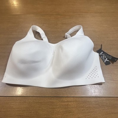 VSX Featherweight Max Sports Bra Womens 38DDD White High Support Active Wireless