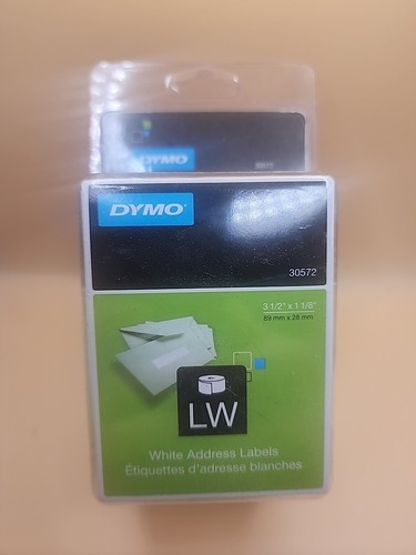 Dymo 30572 Etikett 3 1/2 Zoll x 1 1/8 Zoll 2 Rollen 260 weiße Adressetiketten NEU VERSIEGELTE BOX - Bild 1 von 2