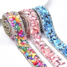UK Self-Adhesive Crystal Rhinestone Ribbon Diamond Ribbon Glitter Bling Strip