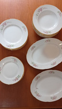 SERVIZIO PIATTI RICHARD GINORI PORCELLANA BORDO ORO X 6