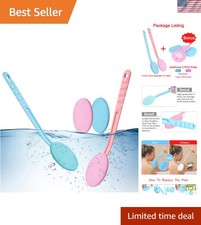 Ergonomic Long Handle Lotion Applicator   2 Pack with Replacement Pads Included