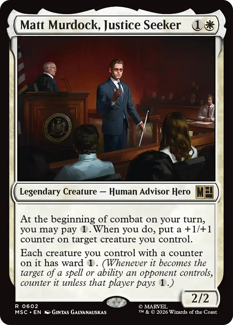 MTG Matt Murdock, Justice Seeker [Marvel Super Heroes Commander] Near Mint Magic