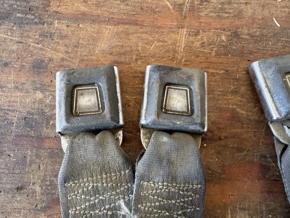 1987-1996 Ford F150 F250 F350 скамейка переднее сиденье ремня пряжки защелки серый - Изображение 2 из 4