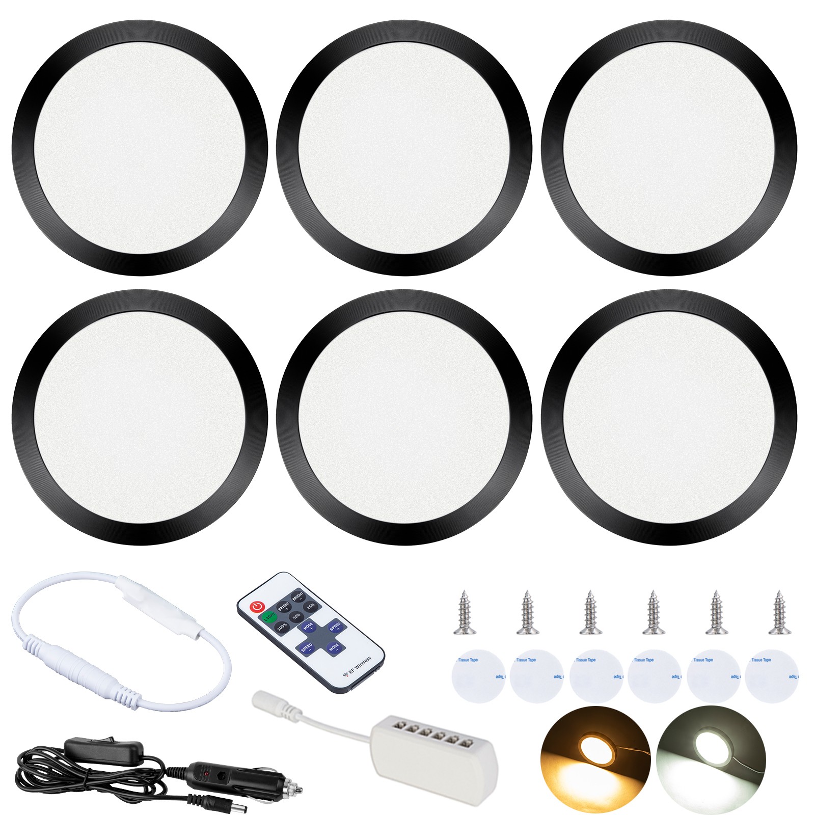 2-12PCS 12V LED Spot Lights Camper Motorhome/Boat Caravan Interior Ceiling Light