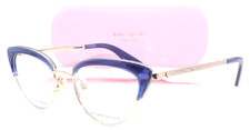 NEW KATE SPADE NEW YORK JAILYN PJP BLUE GOLD AUTHENTC FRAMES EYEGLASSES 50-18