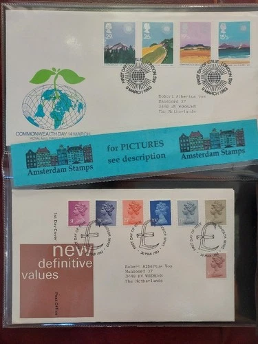 UK Great Britain 1983-1999 vf collection fdc's in 4 albums High CAT Value TOP!