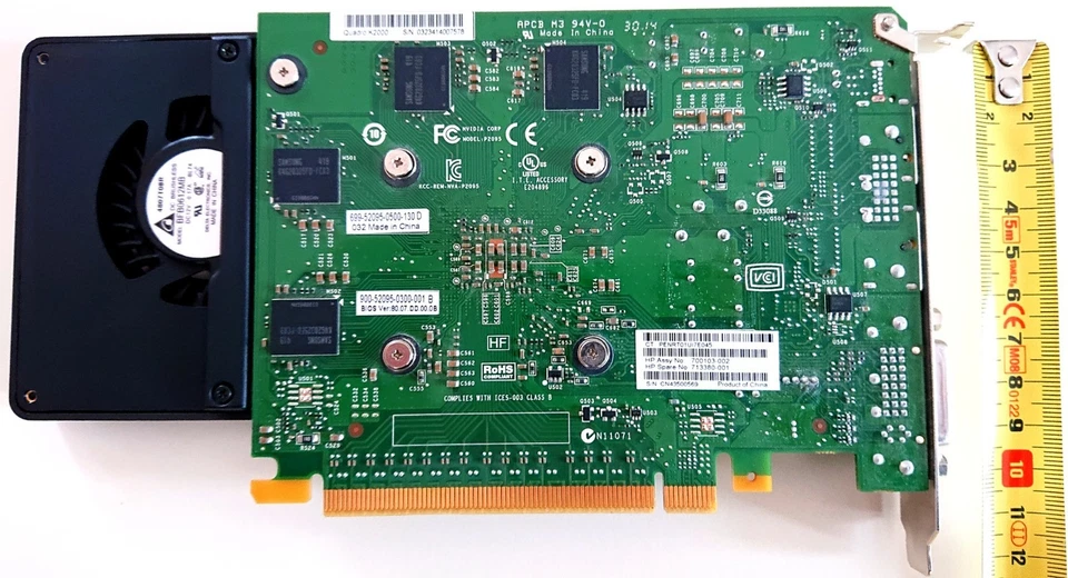 Scheda video GPU NVIDIA Quadro K2000 2 GB GDDR5 (HP) 51W 2xDisplayPort, 1xDVI 4K - Immagine 4 di 4