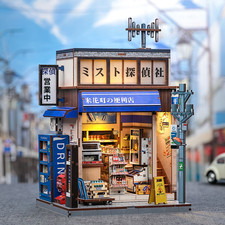 DIY Book Nook Dollhouse Kit   Beika-cho Convenience Store 3D puzzle with LED
