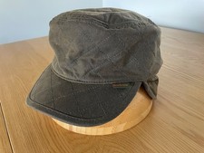Barbour waterproof waxed hat olive green size medium