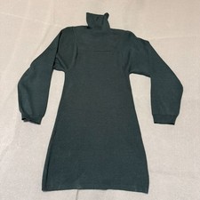 Asos Womens Sweater Dress Size 4 Dark Green Stretch Mock Neck Long